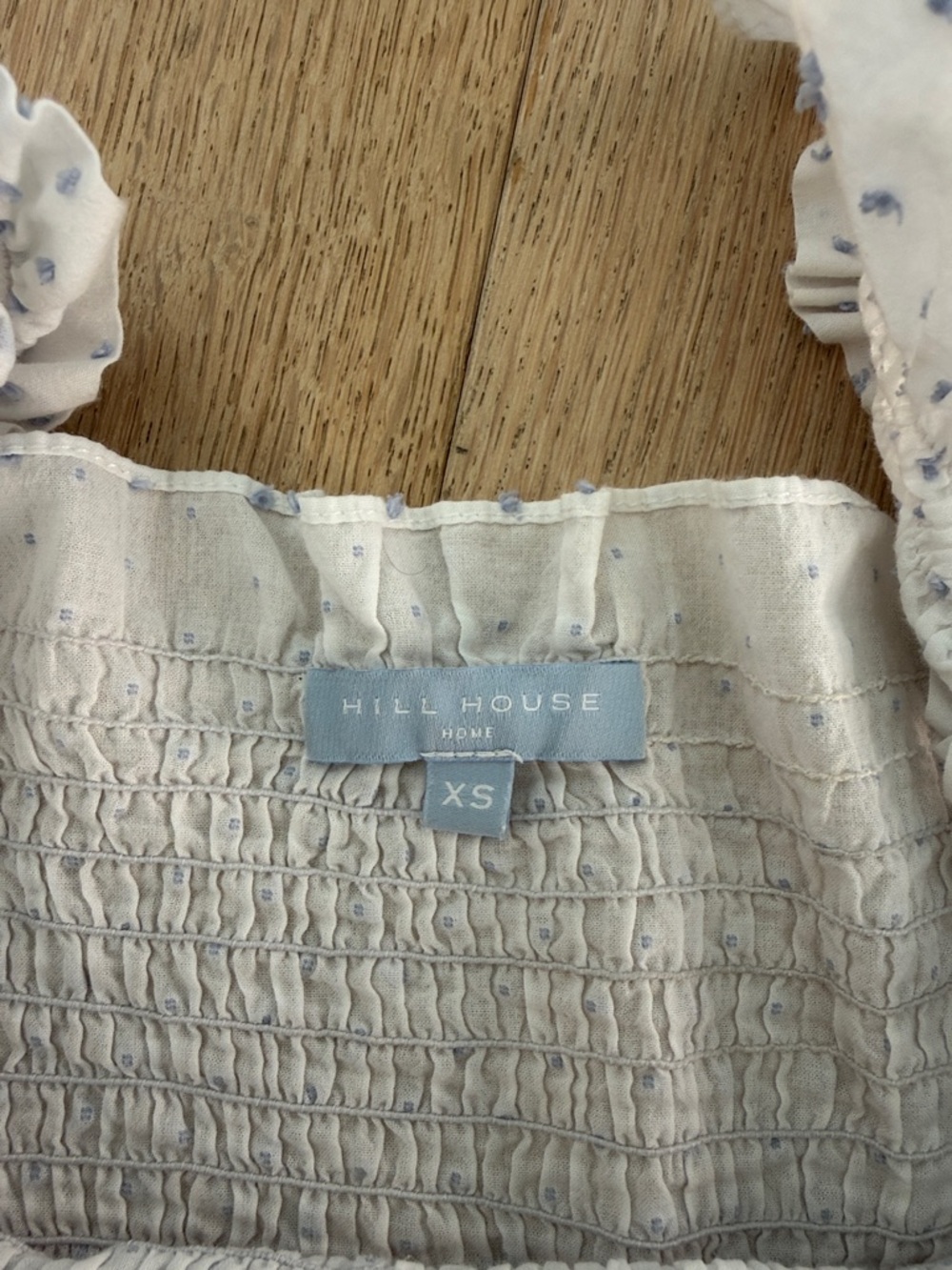 Hill House Home Ellie Nap Dress, pale blue and white Swiss dot - Picture 3 of 5